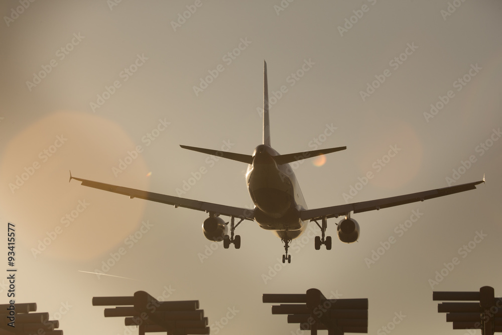 Aircraft Sunset - obrazy, fototapety, plakaty 