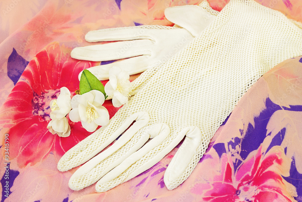 Vintage lace gloves Stock-Foto | Adobe Stock