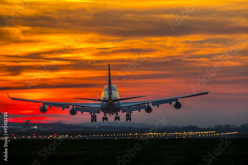 Aircraft Sunset photo