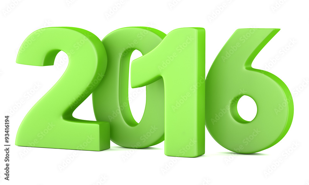 2016 New Year digits isolated on white background. 3d render 2016 New Year digits isolated on white background. 3d render