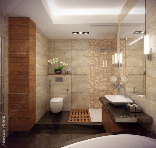 3D rendering of bathroom