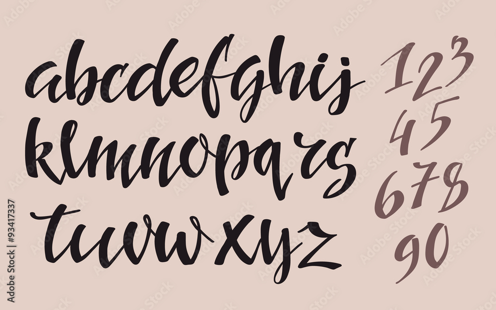 Brush pen style vector alphabet Brush pen style vector alphabet