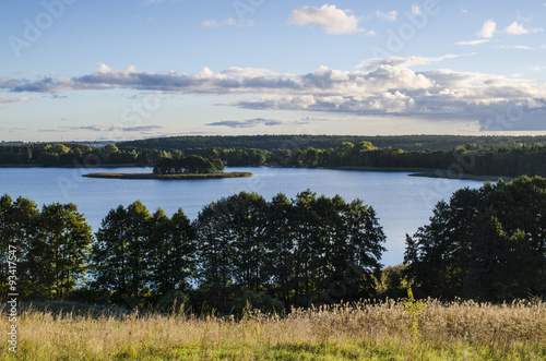 Fototapeta Naklejka Na Ścianę i Meble -  View at lake. Mazury, Poland