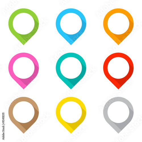 Set of map pins Free Download Set of map pins - GFXLoad