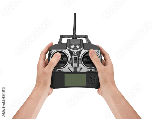 Radio remote control in hand