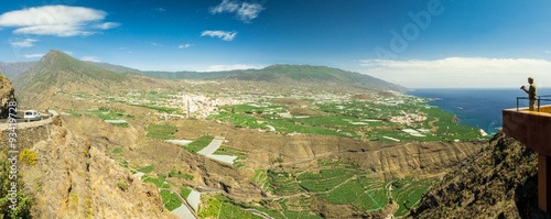 Panorama view from  Mirador El Time  at La Palma  Canary Islands