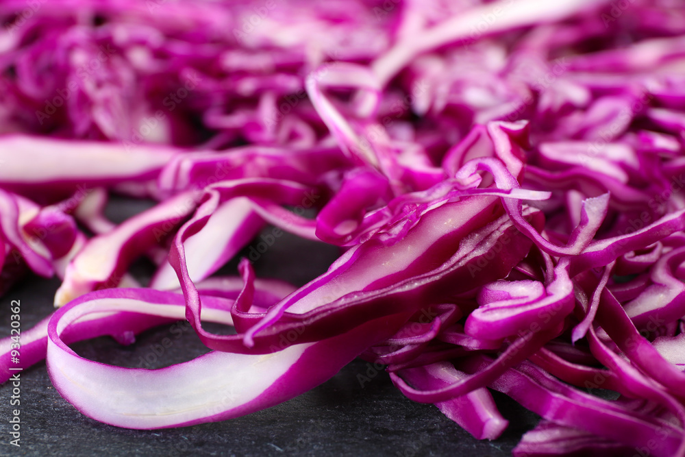 Cut red cabbage closeup Cut red cabbage closeup