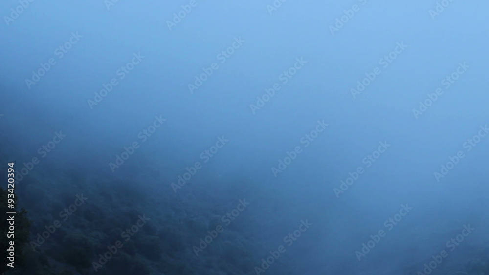 Dark night in mountains, high humidity, weather changing, storm warning, danger Dark night in mountains, high humidity, weather changing, storm warning, danger