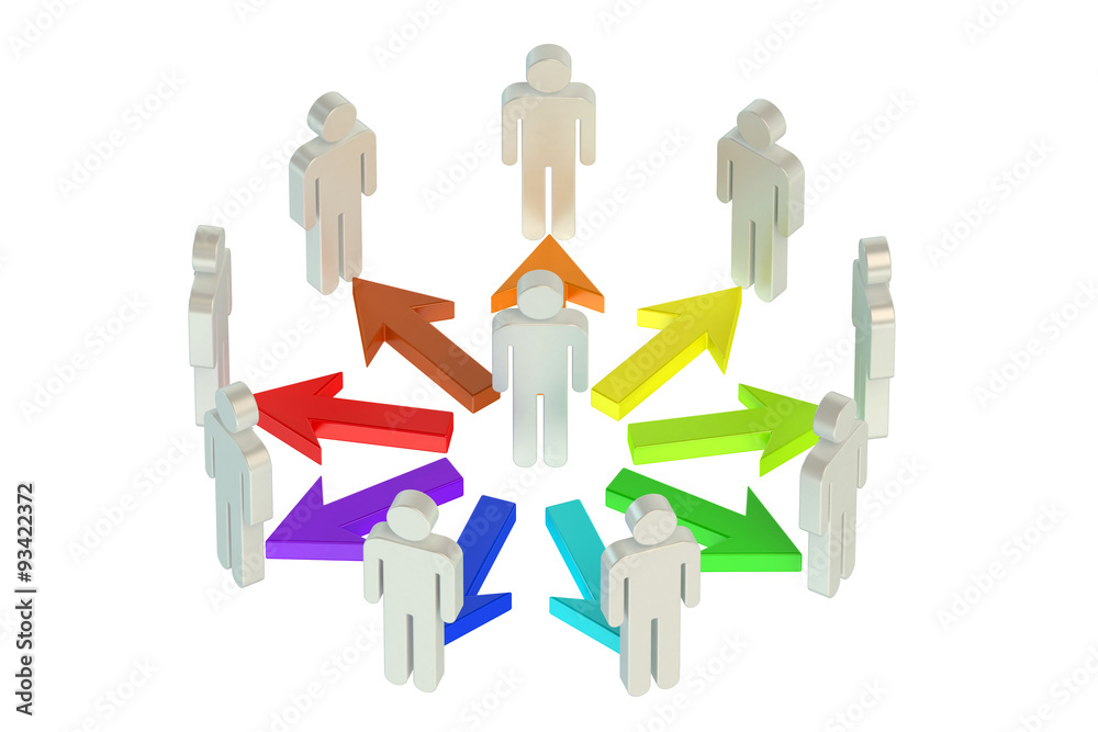Connections of people concept Connections of people concept