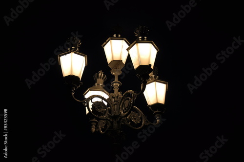 Canvas Print Straßenbeleuchtung Oslo Norwegen