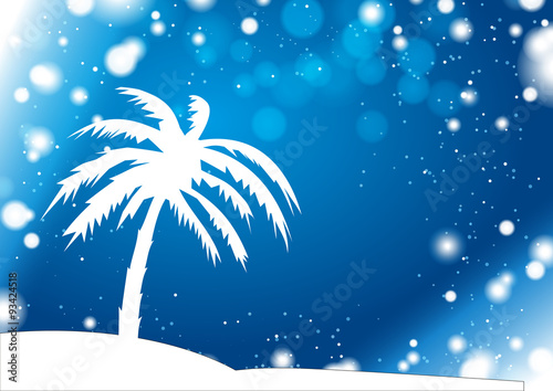 Palm Silhouette with Anomaly Winter Storm