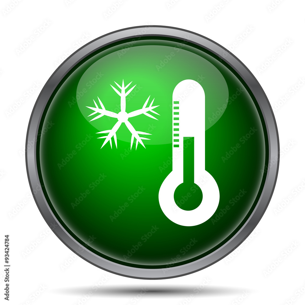 Snowflake with thermometer icon Snowflake with thermometer icon
