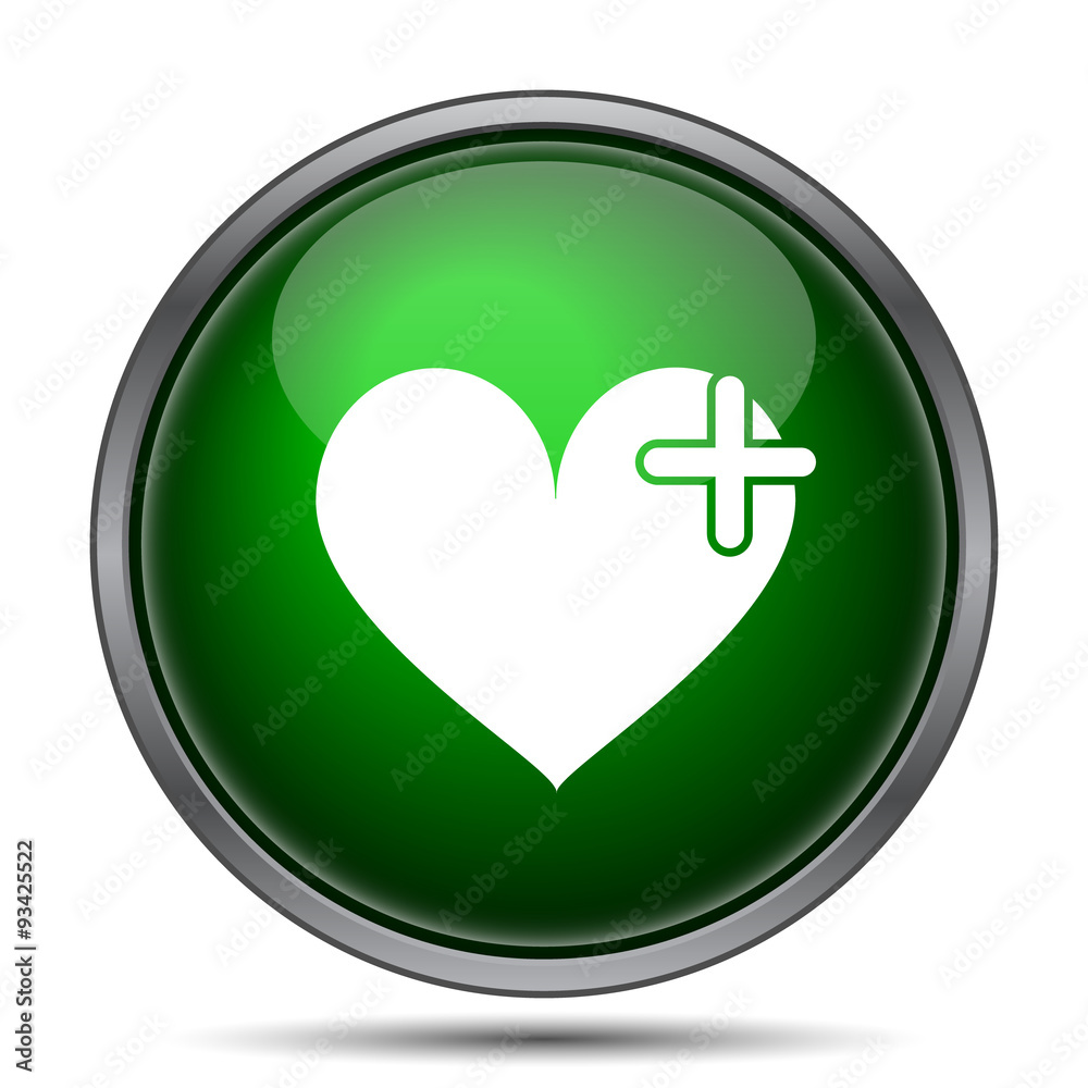 Obraz premium Heart with cross icon