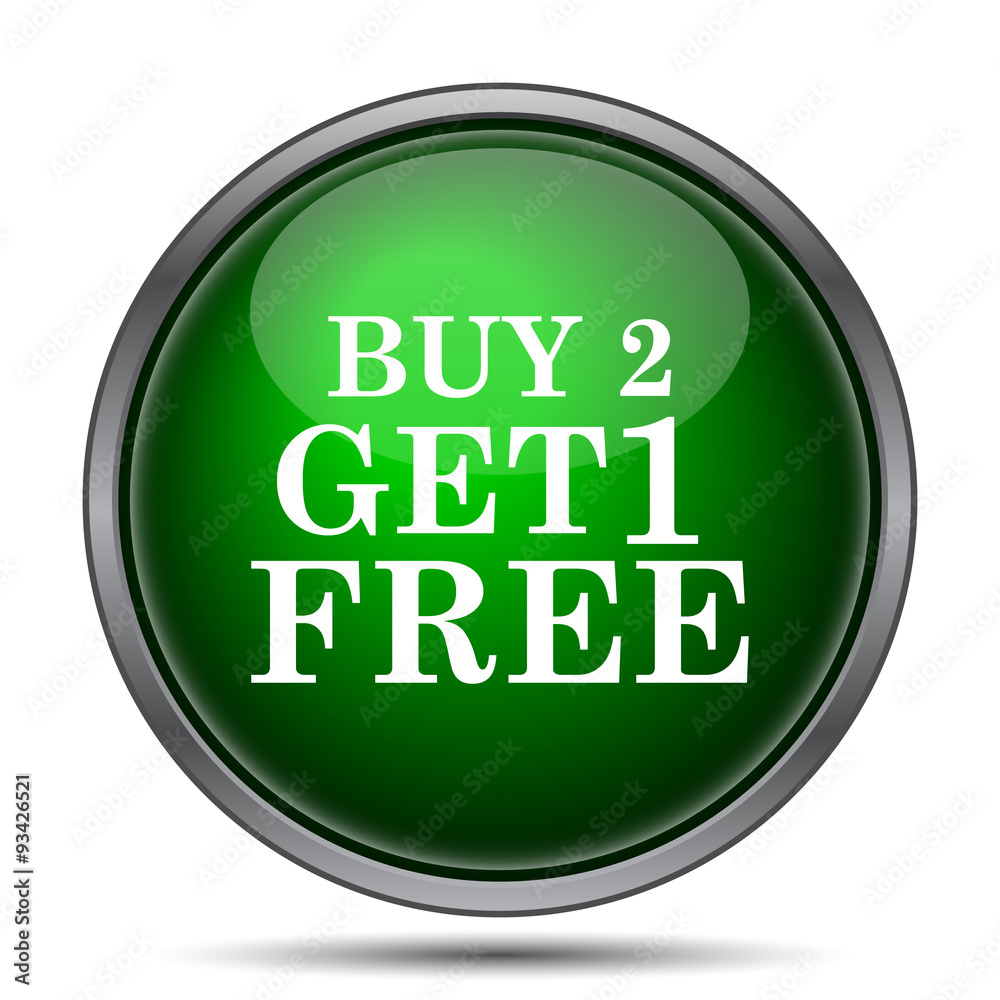 Buy 2 get 1 free offer icon