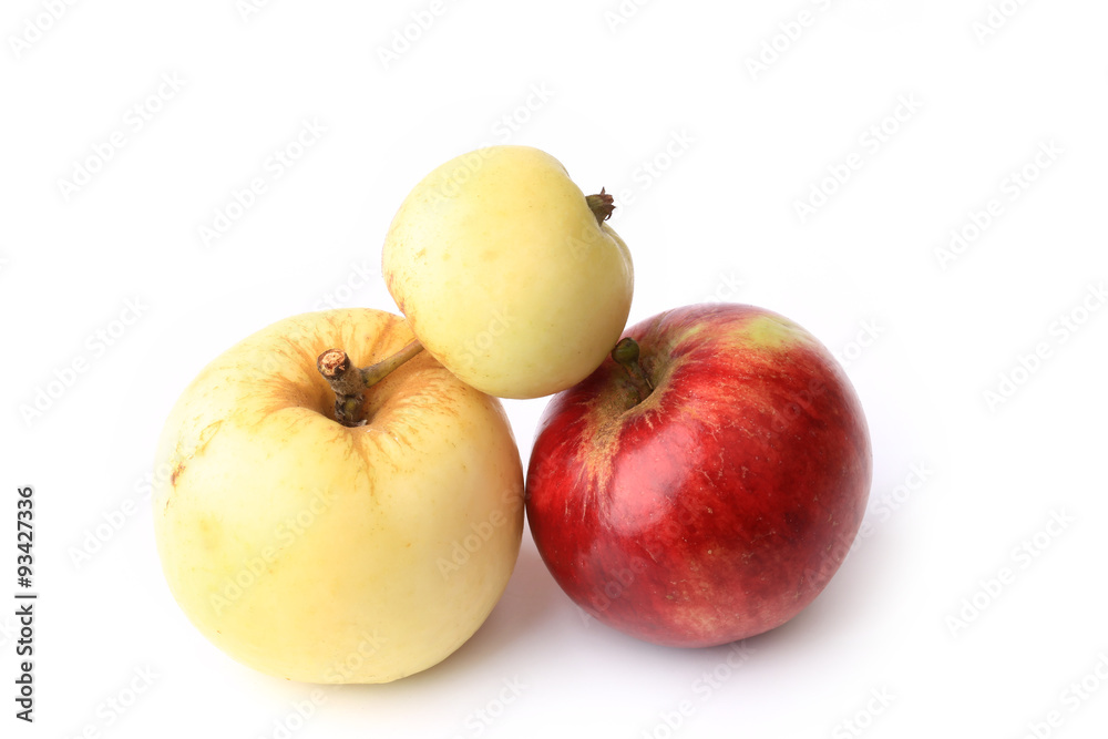 three apples isolated on white background three apples isolated on white background