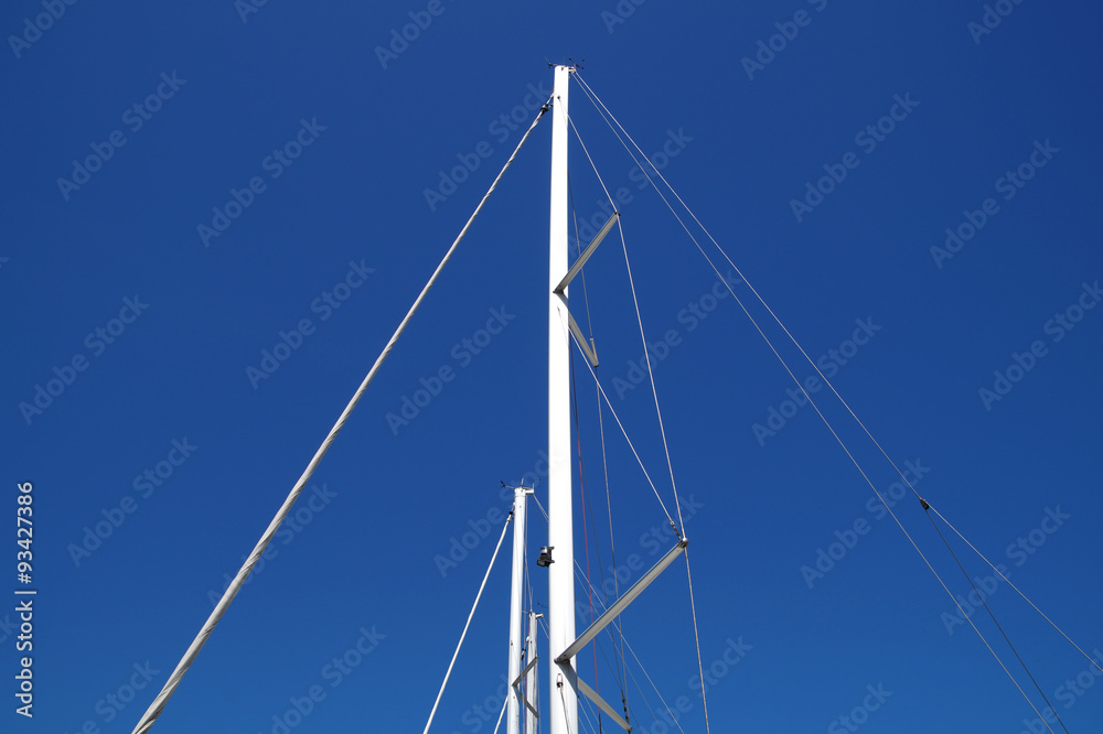 mast of the sailboat mast of the sailboat