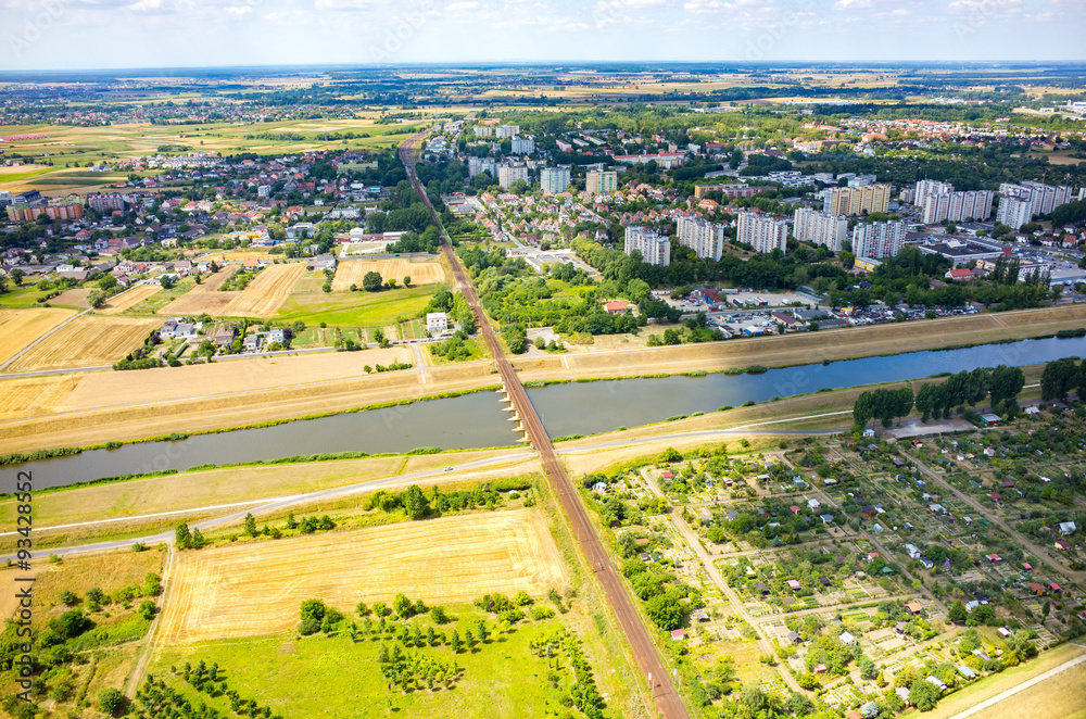 Fototapeta premium Aerial view of Opole