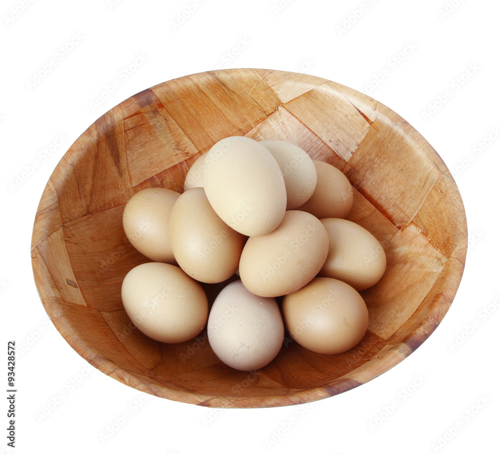Eggs in bowl isolated Eggs in bowl isolated
