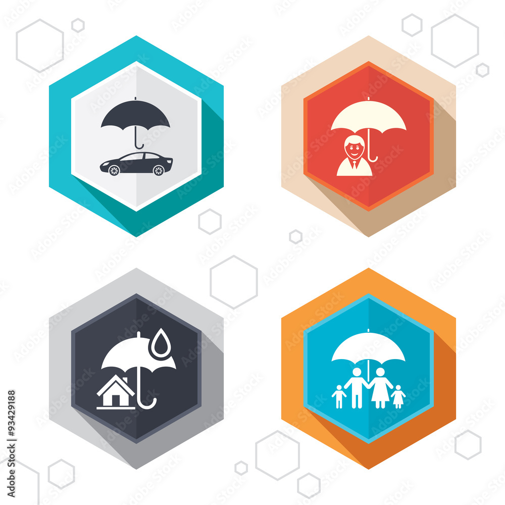 Family, Real estate or Home insurance icon. Family, Real estate or Home insurance icon.