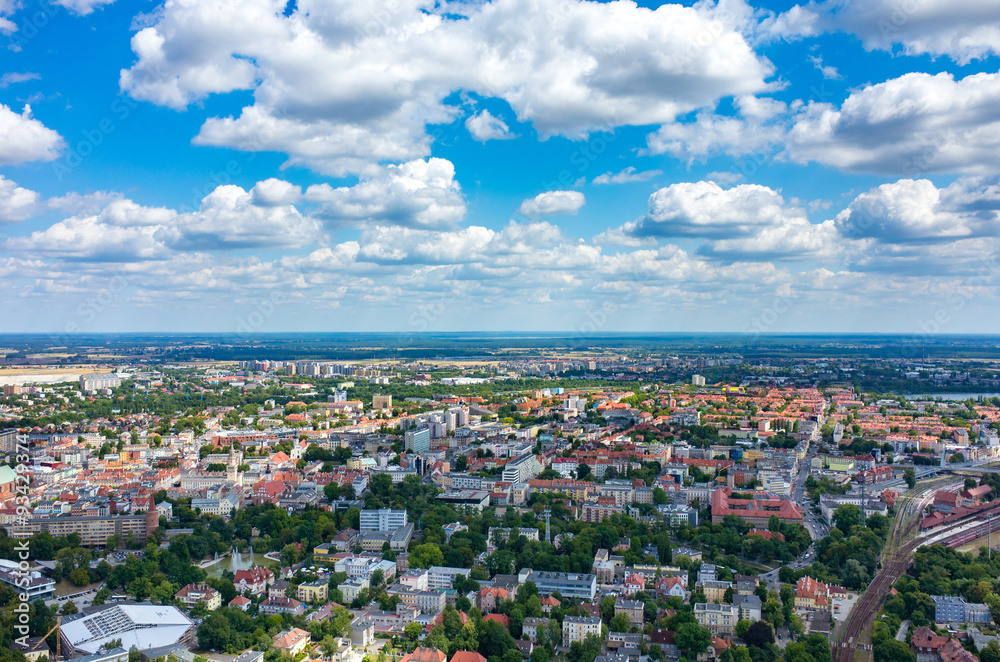 Obraz premium Aerial view of Opole