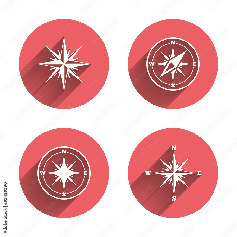 Windrose navigation icons. Compass symbols. Windrose navigation icons. Compass symbols.