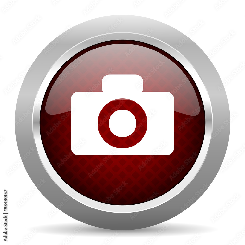 camera red glossy web icon camera red glossy web icon