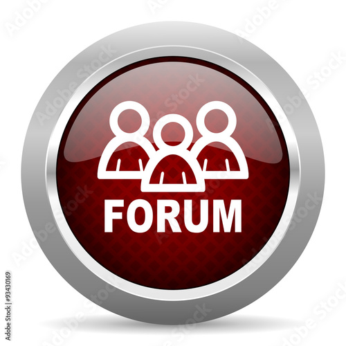 forum red glossy web icon