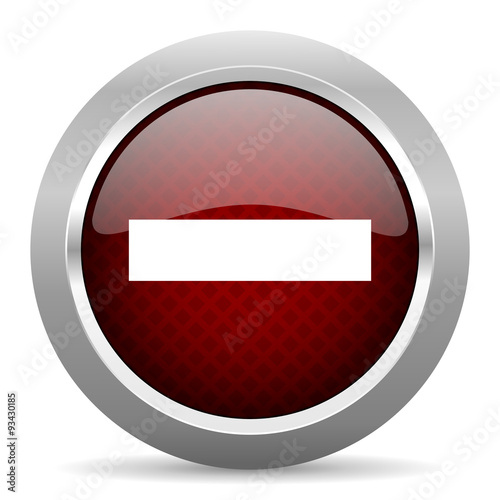 Free Download minus red glossy web icon - GFXLoad