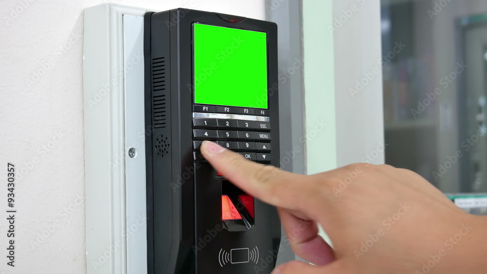 Finger scanning on the security scanner 