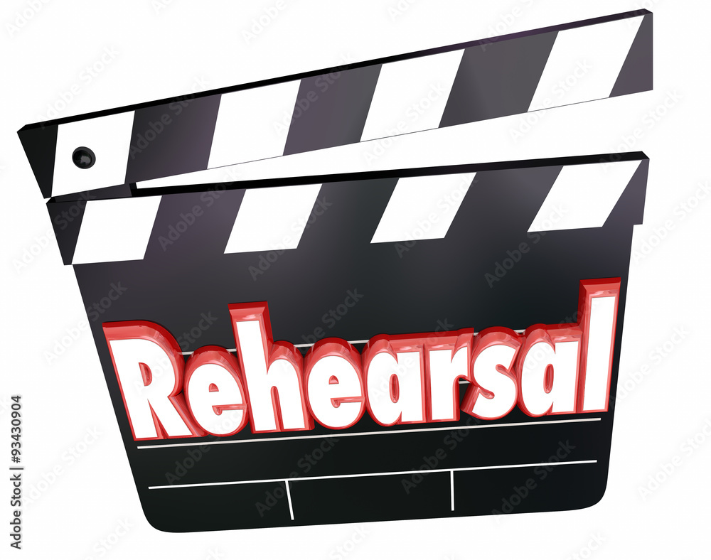 Obraz premium Rehearsal Movie Film Clapper Board Acting Practice