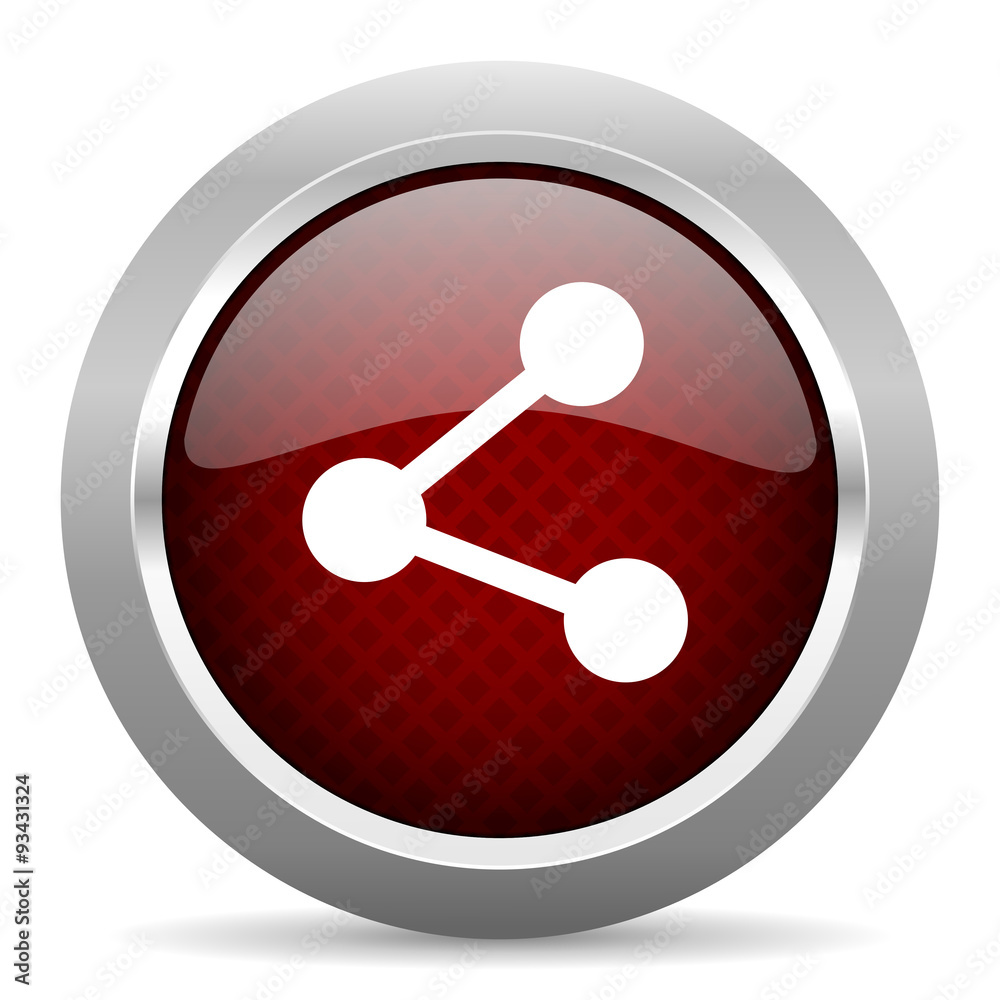 share red glossy web icon