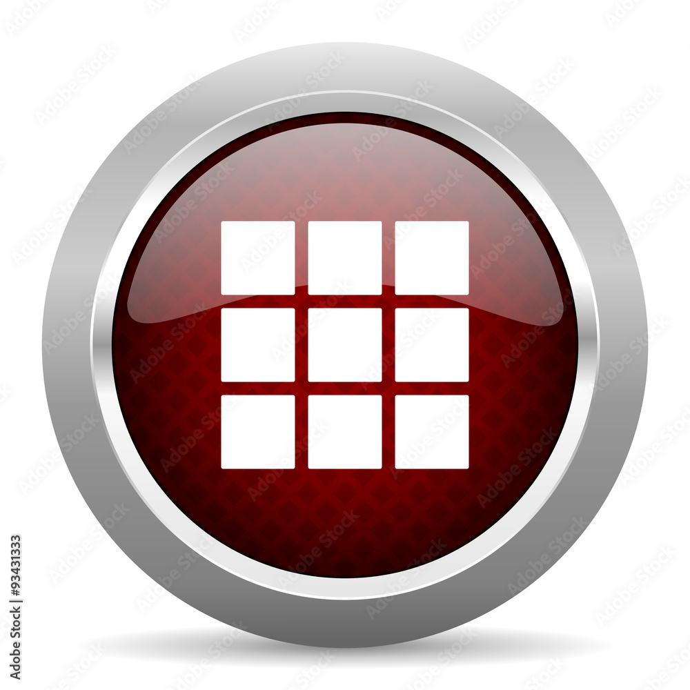 Obraz premium thumbnails grid red glossy web icon