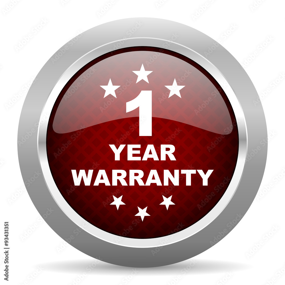 warranty guarantee 1 year red glossy web icon warranty guarantee 1 year red glossy web icon