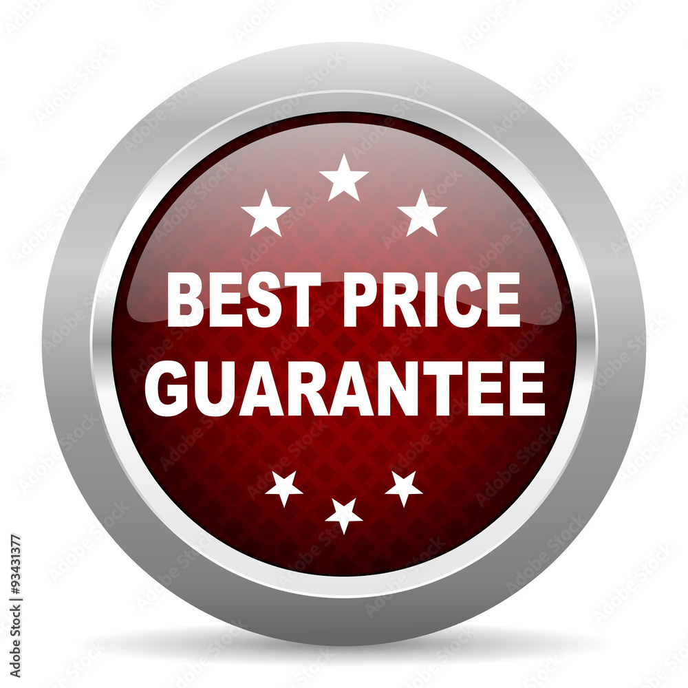 best price guarantee red glossy web icon best price guarantee red glossy web icon