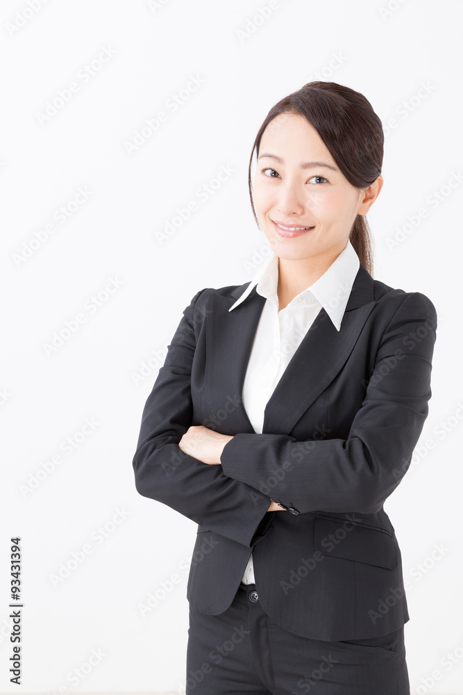 portrait of asian businesswoman on white background portrait of asian businesswoman on white background