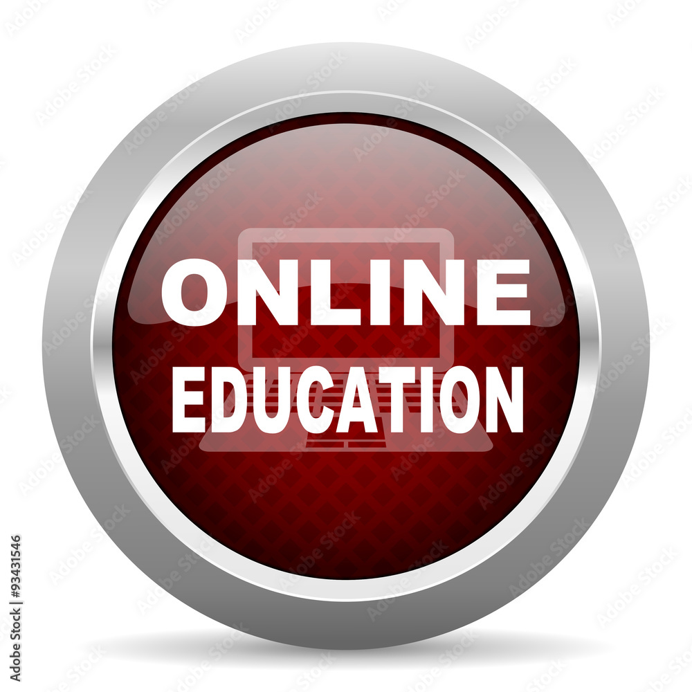 online education red glossy web icon online education red glossy web icon