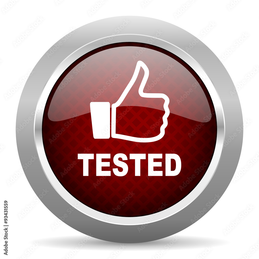 tested red glossy web icon tested red glossy web icon