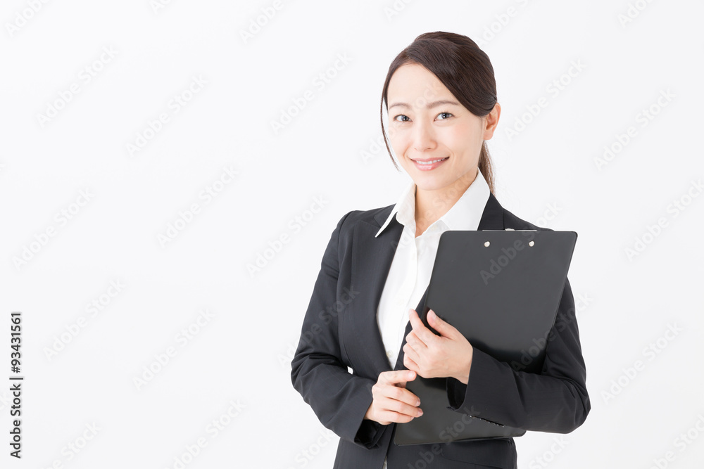 portrait of asian businesswoman on white background portrait of asian businesswoman on white background