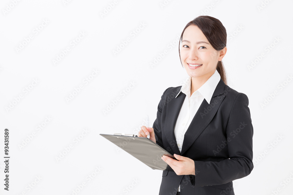 portrait of asian businesswoman on white background portrait of asian businesswoman on white background