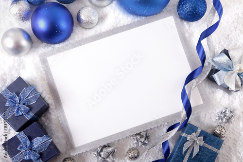 Christmas card with decorations