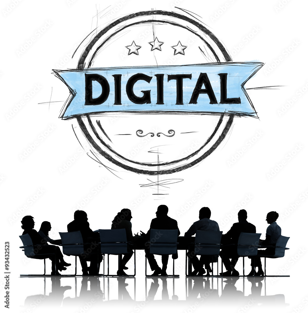 Digital Internet Communication Connection Technology Concept