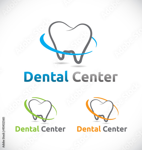 Dental care center logo element design. Suitable for Dental center, Toothpaste, Dentist name card, Dental clinic. Vector illustration