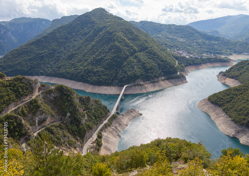 Wallpaper Mural Blue water of Piva lake Torontodigital.ca