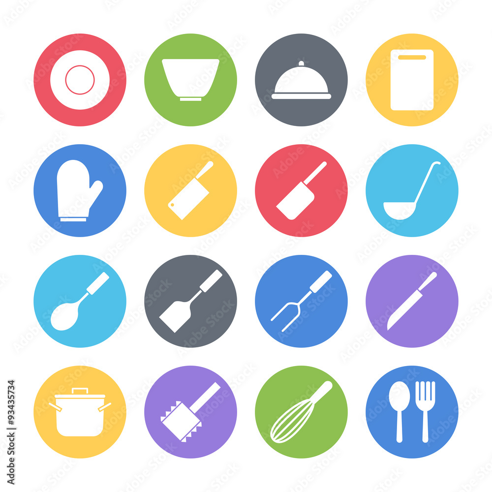 kitchen icons set kitchen icons set