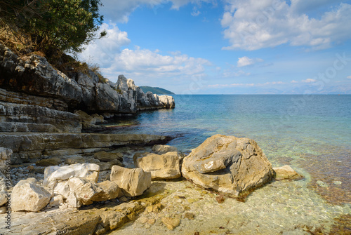 Rocky shore. Corfu. Greece