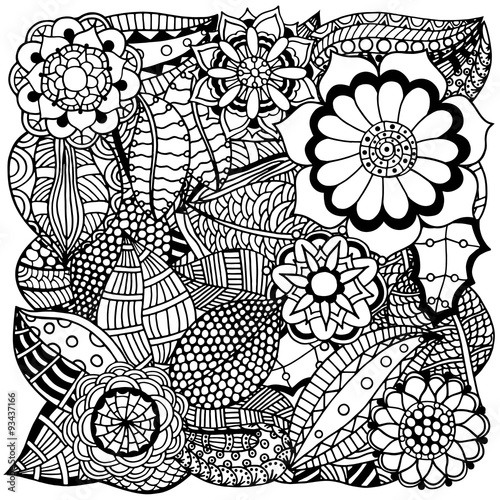 floral zentangle