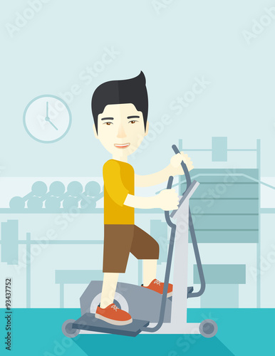 Man making exercises.
