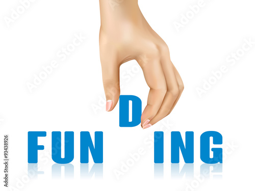 funding word taken away by hand