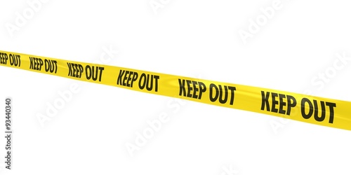 KEEP OUT Tape Line at Angle