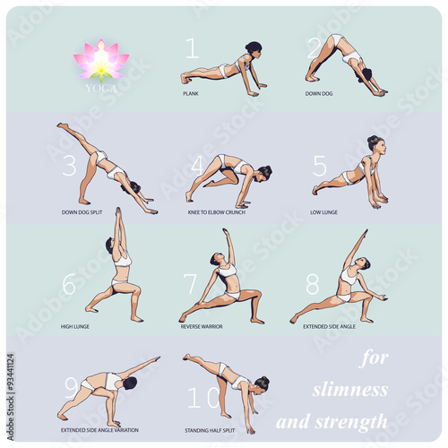 Bild auf Leinwand YOGA for Slimness and Strength